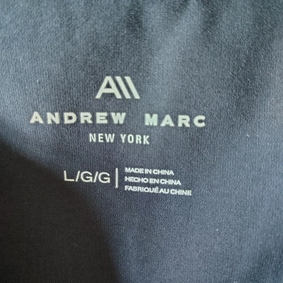 Andrew Marc Stretch Cotton Navy Jumpsuit L - Picture 9 of 11